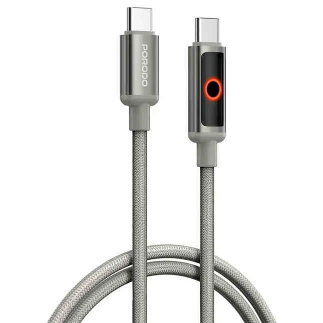 Porodo ChargeLite USB-C To USB-C Gray