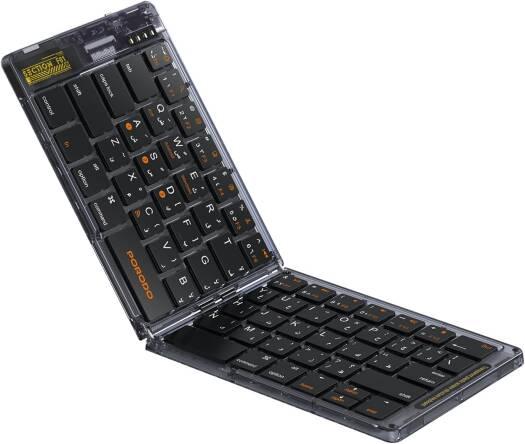 Porodo Crystal Shell Wireless Keyboard Black