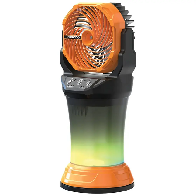Porodo Fresh Pulse Portable Misting Fan Orange & Black