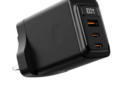 Porodo GaN 100W Multi-Port Wall Charger Black