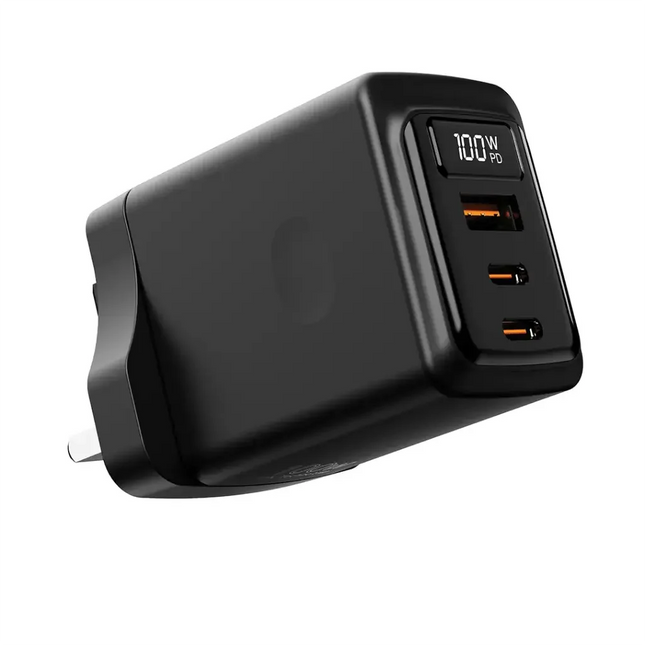 Porodo GaN 100W Multi-Port Wall Charger Black