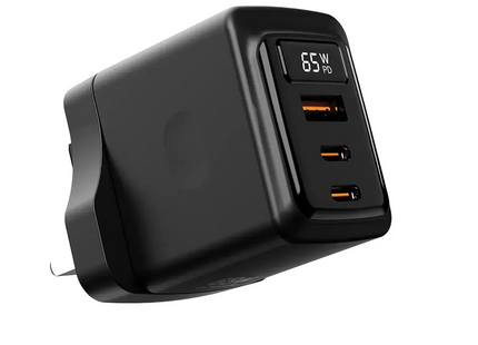Porodo GaN 65W Multi-Port Wall Charger Black