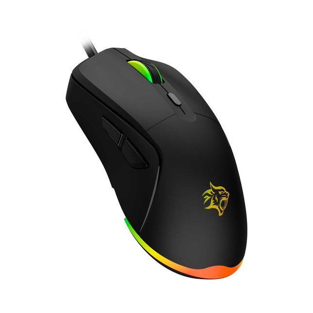 Porodo Gaming 7200 DPI Gaming Mouse 6 Programmable Keys Black