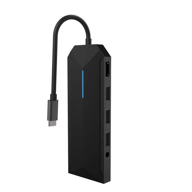 Porodo Gaming 9 In 1 USB-C HUB 4K Gamers Edition Black