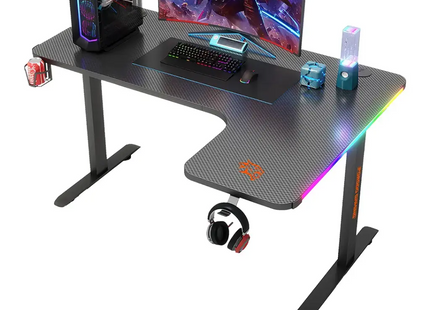 Porodo Gaming Xcommand Carbon Fiber Gaming Table Black