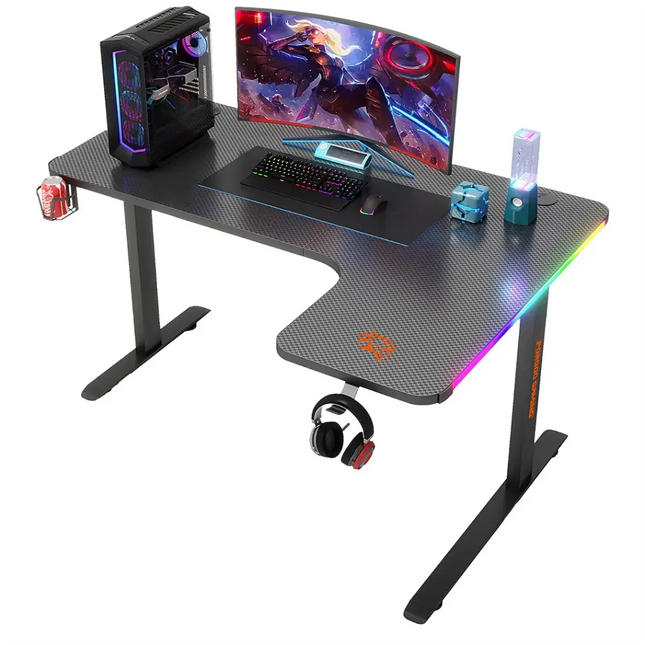 Porodo Gaming Xcommand Carbon Fiber Gaming Table Black