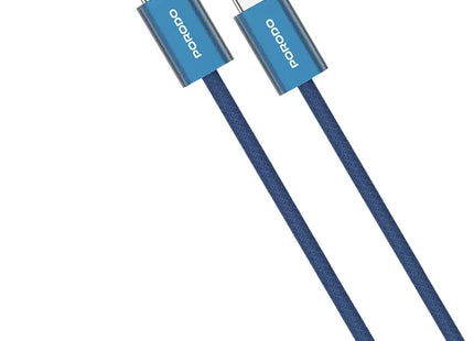 Porodo High-Speed USB-C Braided Cable PD60W Blue