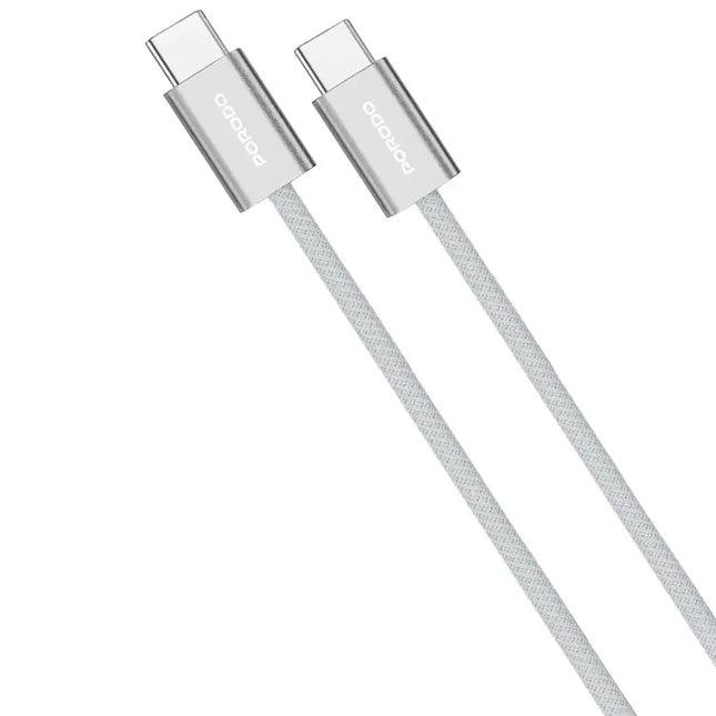 Porodo High-Speed USB-C Braided Cable PD60W Silver