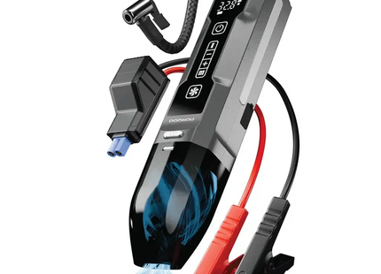 Porodo IGNATOV Jump Starter & Air Pump with Handheld Vacuum | USB-C Recharge Black