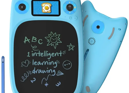 Porodo Kids Drawing & Writing Board 95 Guided Drawings | 3.0" IPS Display Blue