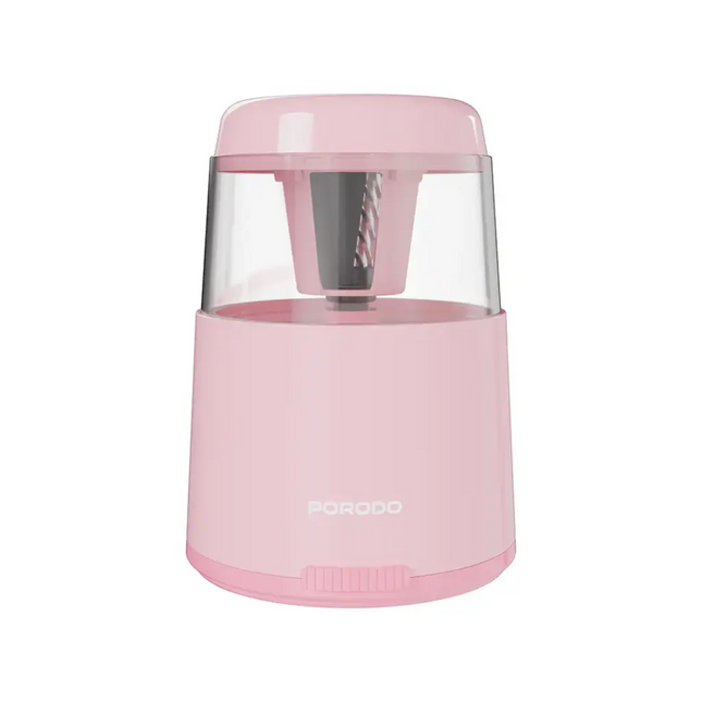 Porodo Kids Electric Sharpener & Vacuum Stationary Set Pink