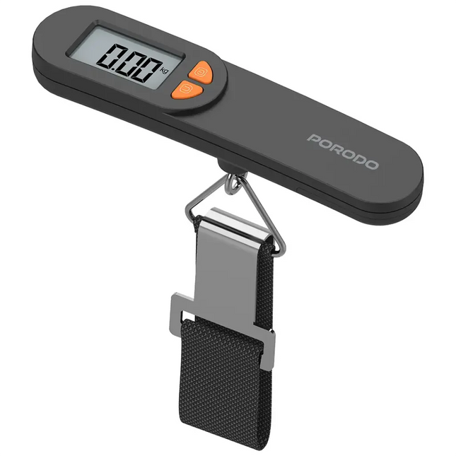 Porodo Lifestyle Accuscale High-Precision Luggage Scale Black