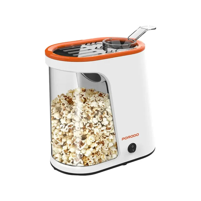 Porodo Lifestyle Air-Popped Popcorn Maker White & Orange