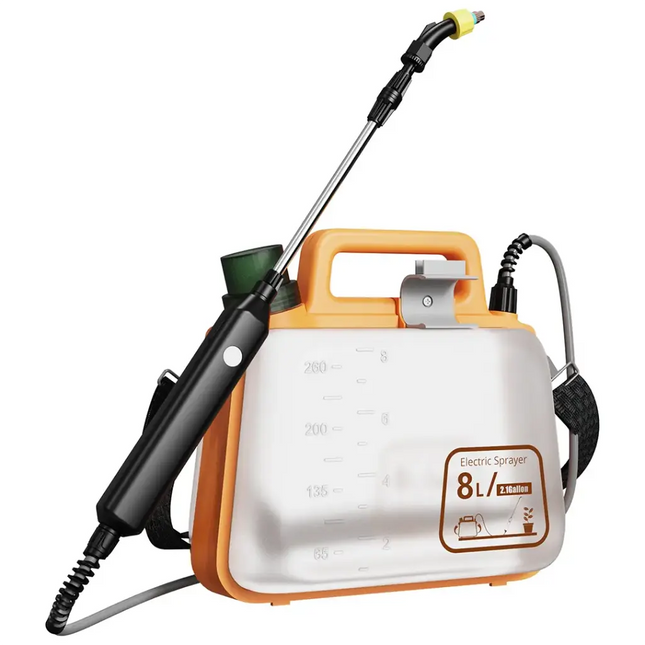 Porodo Lifestyle AquaSplash Electric Garden Sprayer with Dual Spray Modes Orange