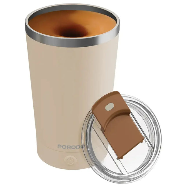 Porodo Lifestyle Automatic Magnetic Stirring Mug High-Speed Mixing Cream