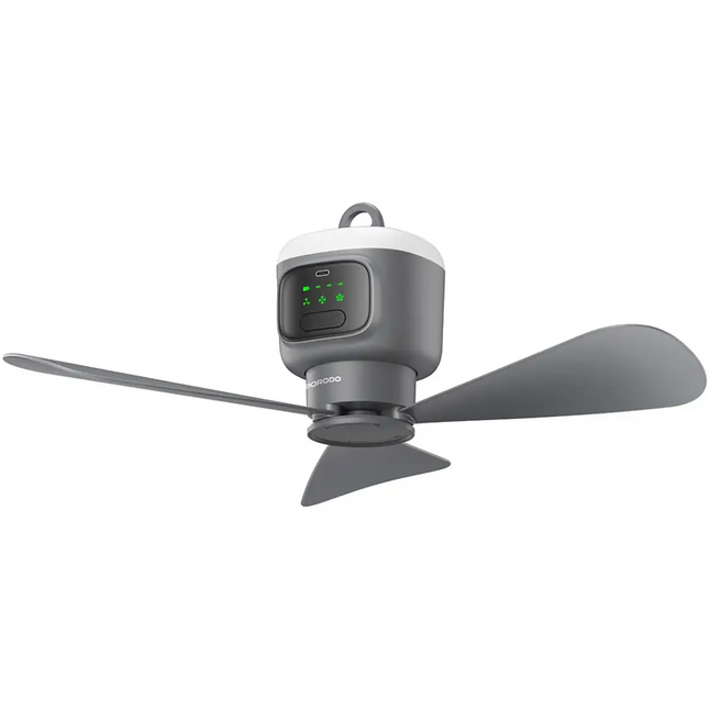 Porodo Lifestyle Camping Rechargeable Ceiling Fan Gray