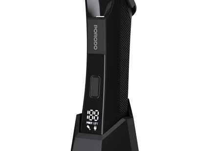 Porodo Lifestyle Ceramic Blade Grooming Trimmer with Digital Display Black