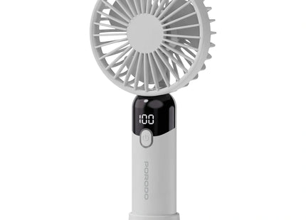 Porodo Lifestyle Chillo Air Portable Handheld Fan With 2-in-1 Detachable Base & Phone Stand White