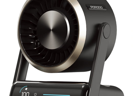 Porodo Lifestyle Chillo Core Desktop Fan With LED Display Black