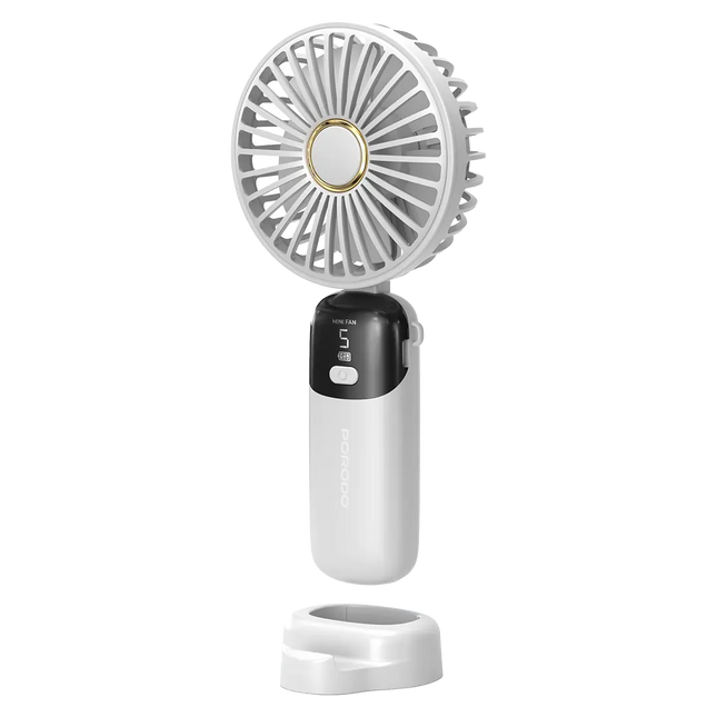 Porodo Lifestyle Chillo Flex Portable Handheld Fan White