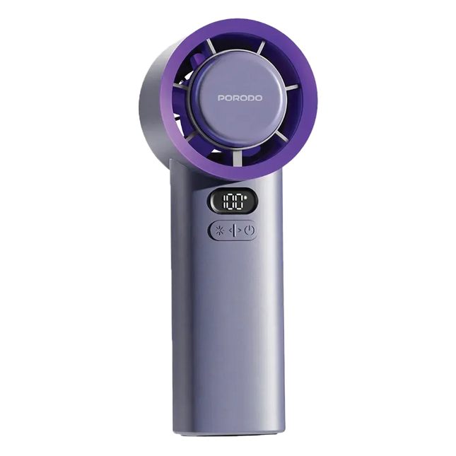 Porodo Lifestyle Chillo Glacia Portable Handheld Fan With Semiconductor Cooling Gray