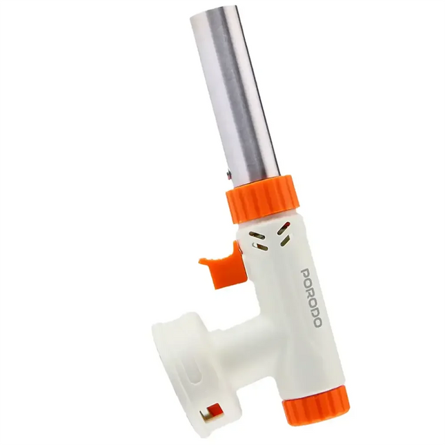 Porodo Lifestyle Dual-Mode Butane Gas Torch with Piezo Ignition Cream White & Orange