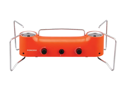 Porodo Lifestyle Dual Burner Camping Gas Stove Orange