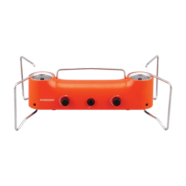 Porodo Lifestyle Dual Burner Camping Gas Stove Orange