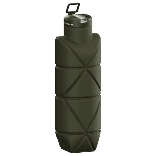 Porodo Lifestyle Fold-Flat LeakProof Silicone Bottle Green