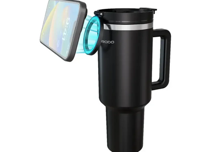 Porodo Lifestyle Hydrate & Hold Magnetic Mount 40oz Insulated Tumbler Black