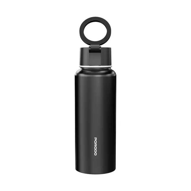 Porodo Lifestyle Magnetic Mount Water Bottle Black