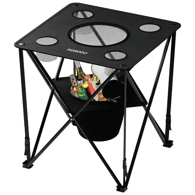 Porodo Lifestyle Outdoor Companion Foldable Camping Table Black