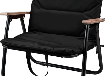 Porodo Lifestyle Outdoor Folding Cushioned Chair Black