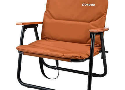 Porodo Lifestyle Outdoor Folding Cushioned Chair Brown