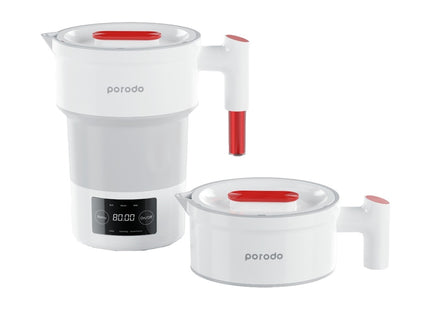 Porodo Lifestyle Portable Folding Electric Kettle Temperature Setting White