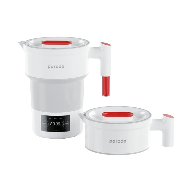 Porodo Lifestyle Portable Folding Electric Kettle Temperature Setting White