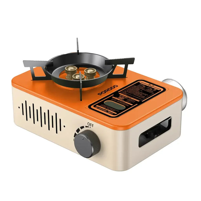 Porodo Lifestyle Portable Outdoor Stove Orange & Beige
