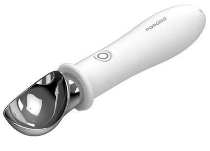 Porodo Lifestyle Rechargeable Heated Ice-Cream Scoop with Safety Switch Lock White