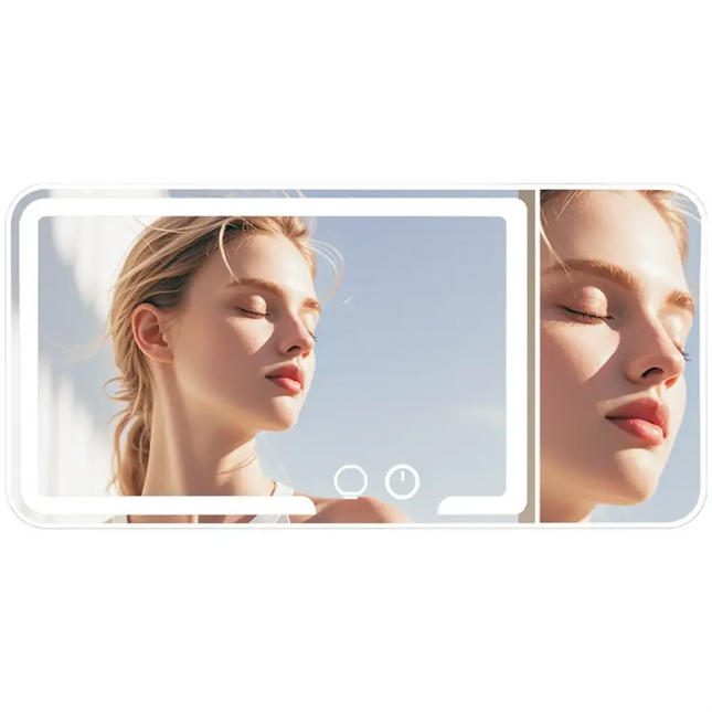 Porodo Lifestyle Shinevibe LED Car Makeup Mirror Clear