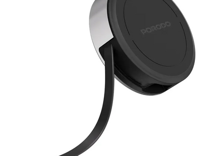 Porodo Magnetic Wireless Charging Pad With Retractable Type-C Output Black