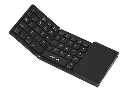 Porodo Minima Slim Folding Keyboard With Integrated Numpad & Touchpad Black