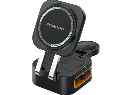 Porodo Pocket-Sized Folding Wireless Charger Black