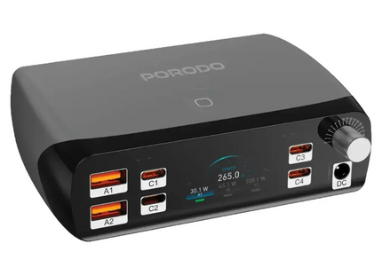 Porodo PowerGate Smart Charging Station Black