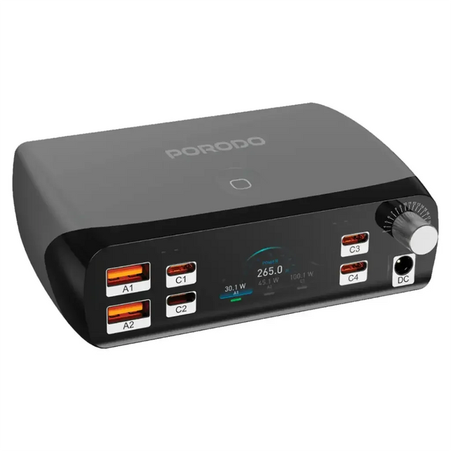 Porodo PowerGate Smart Charging Station Black