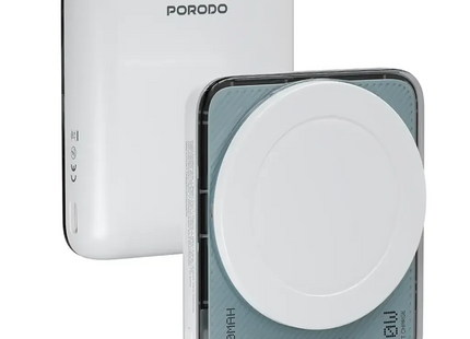Porodo SOVO 5000mAh MagSafe Power Bank with Charging LED White