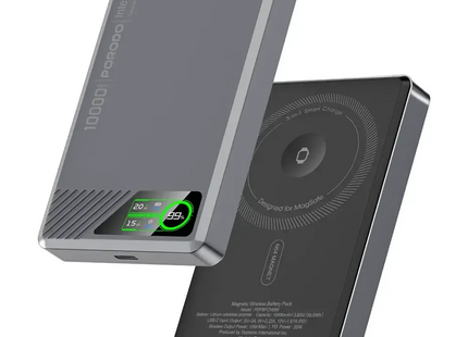 Porodo SlimMag 10000mAh Magnetic Power Bank Gray