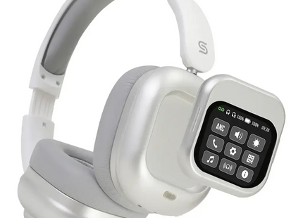 Porodo Soundtec Touchwave ANC Headphone With Detachable Touch Screen White