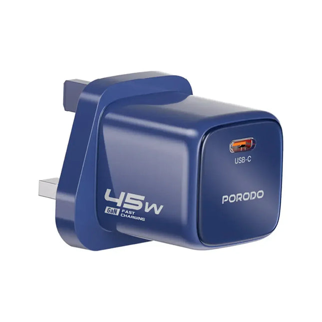 Porodo Tezorenzza USB - C Wall Adaptor Blue