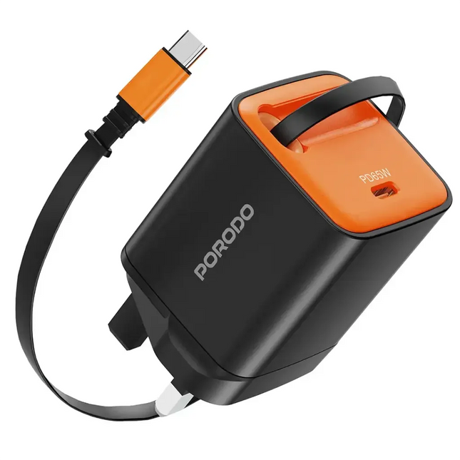Porodo Tezpatro 65W GaN Charger Black