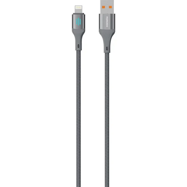 Porodo USB-A To Lightning Charging & Data Cable Gray
